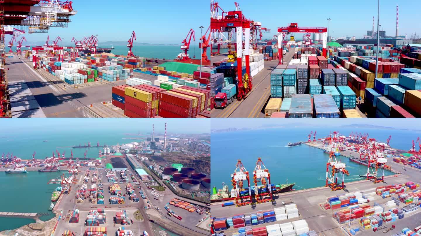 威海港碼頭海運集裝箱貿易經濟發展一帶一路